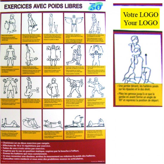 Charte murale : Exercices avec poids libres