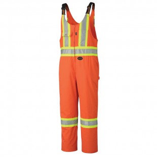 PANTALON DE SÉCURITÉ À BRETELLES EN POLY/COTON...