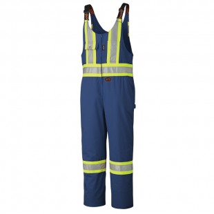 PANTALON DE SÉCURITÉ À BRETELLES EN POLY/COTON