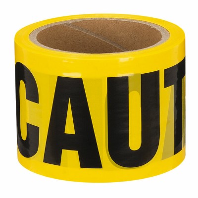 RUBAN « CAUTION »JAUNE, 61M - 200' X 3