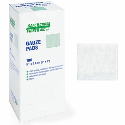 TAMPON DE GAZE, 5.1 x 5.1 cm, STÉRILE, (2” x...