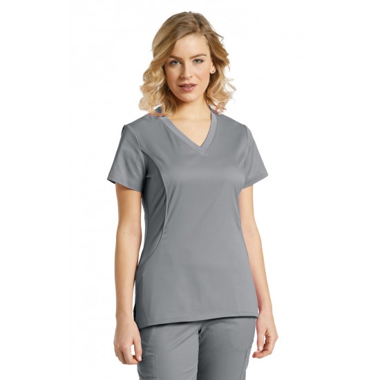 HAUT UNIFORME, ENCOLURE EN V, GRIS