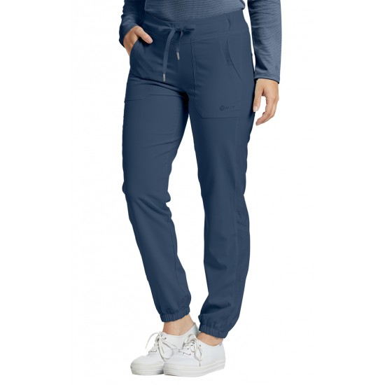 PANTALON JOGGER FIT, FEMME, MARINE