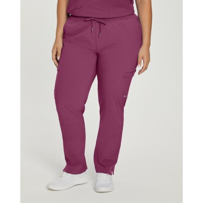 PANTALON CARGO, FIT, FEMME, RASPBERRY COULIS