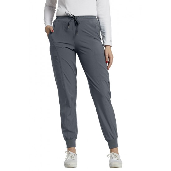 PANTALON JOGGER, TAILLE ELASTIQUE ET POCHES CARGO PETITE, ETAIN