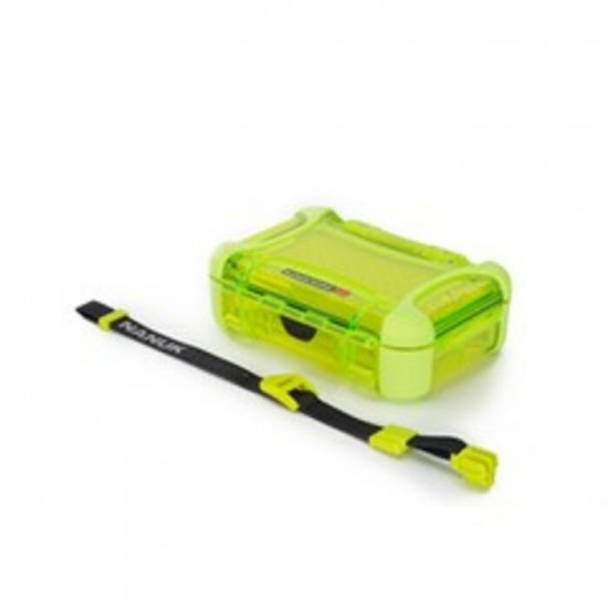 NANUK NANO 320, PREMIER SECOURS, BOÎTE SEULEMENT, LIME, Dimension : 6’’ long X 3’’ large X 1.5’’ épaisseur 