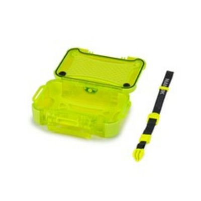 NANUK NANO 320, PREMIER SECOURS, BOÎTE SEULEMENT, LIME, Dimension : 6’’ long X 3’’ large X 1.5’’ épaisseur 