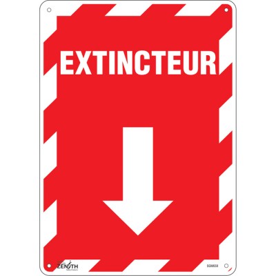 ENSEIGNE ''EXTINCTEUR'' FLÈCHE, 10''X14'',...