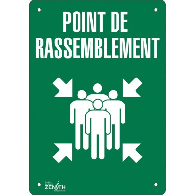 ENSEIGNE ''POINT DE RASSEMBLEMENT, 14''x10'',...