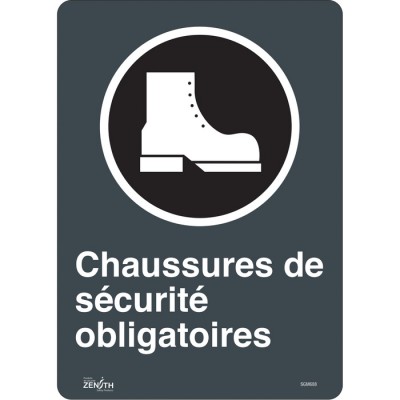 ENSEIGNE ''CHAUSSSURE DE SÉCURITÉ OBLIGATOIRE''...