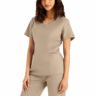 HAUT D'UNIFORME FEMME ENCOLURE EN V À 3 POCHES