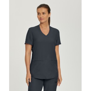 HAUT, COL EN V, 3 POCHES, ETAIN