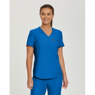 HAUT, FEMME, LANDAU, ENCOLURE EN V, 2 POCHES ROYAL