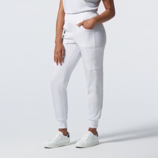 PANTALON, JOGGER, 7 POCHES, BLANC