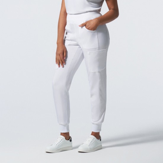 PANTALON, JOGGER, 7 POCHES, BLANC