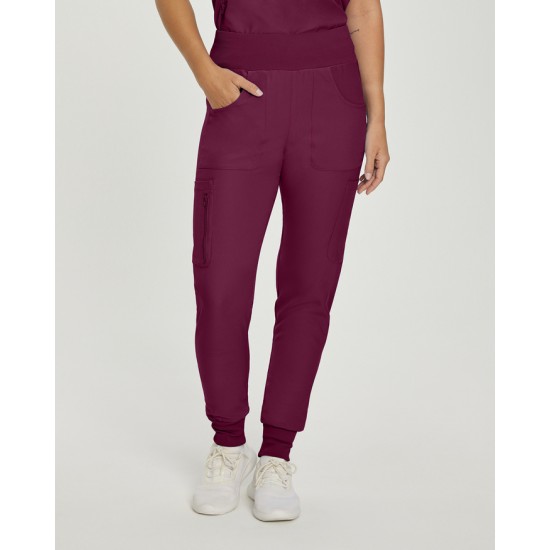 PANTALON, JOGGER, 7 POCHES, BOURGOGNE