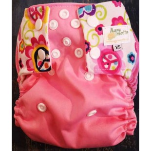 Couche nouveau-né  (5-15 lbs) rose peace