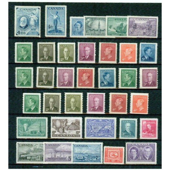 CANADA   ANNÉES COMPLÈTES 1947-51 B-TB**