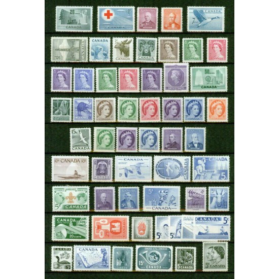 CANADA   ANNÉES COMPLÈTES 1952-57 B-TB**