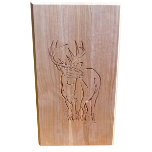 Planche à découper gravée d'un chevreuil en...