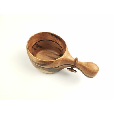 Tasse Thorgils 260ml kuksa en bois de plaine Ambrosia et insertion de noyer noir pour boissons chaudes ou froides