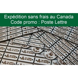 Étiquettes en bois pour tricot - Lot de 50...