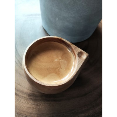 Petite tasse kuksa Owe 95 ml tasse en bois de noyer noir pour Ristretto, Espresso et Dopio