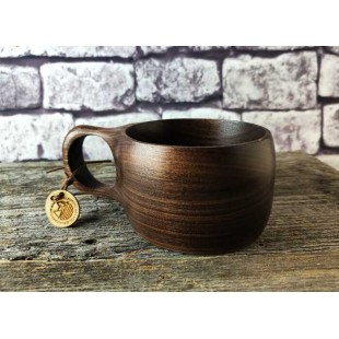 Tasse kuksa Muninn 300ml en bois de noyer noir...
