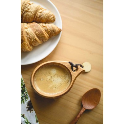 Tasse kuksa Liv 150ml en bois de plaine Ambrosia pour Espresso, Dopio, Cortado, Lungo et Americano