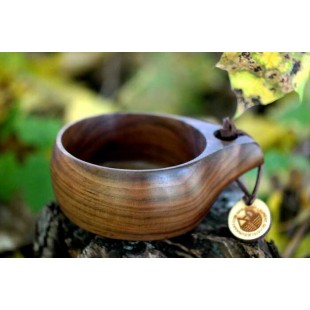 Tasse kuksa Liv 150ml en bois de noyer noir pour...
