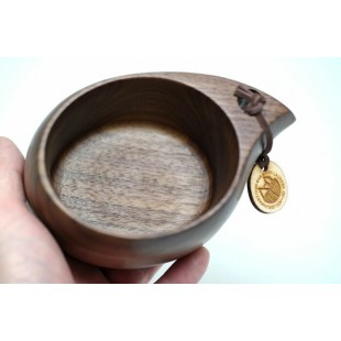 Tasse kuksa Huginn 300ml en bois de noyer noir...