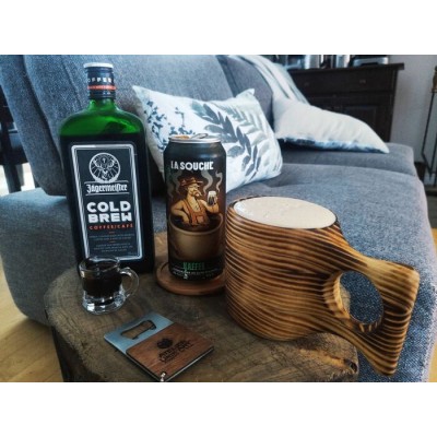 Chope à bière Skål 500ml en bois de merisier 
