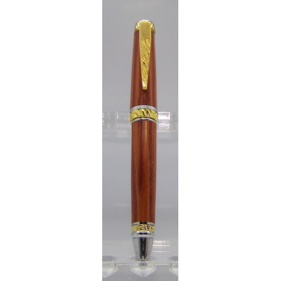 Ultra Cigar stylo bois de rose fini chrome et or