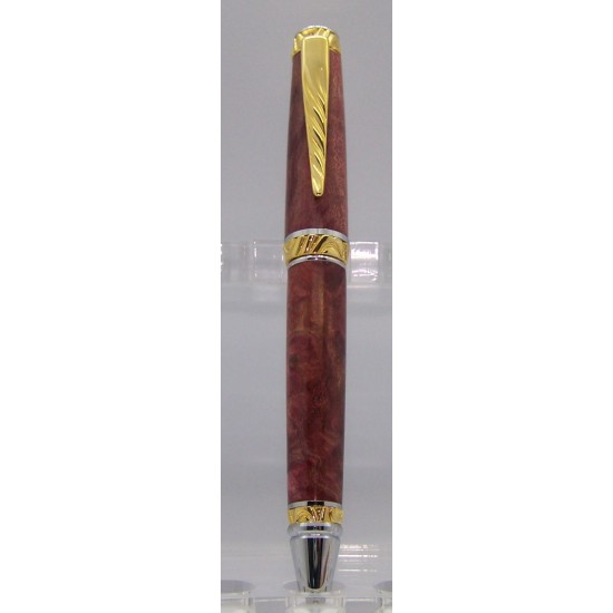 Ultra Cigar stylo red mallee fini chrome et or