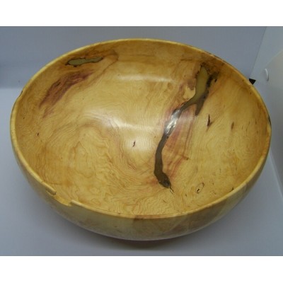 Bol - loupe d'érable giguère avec époxy et or
