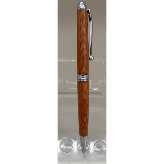 Élancé stylo chrome en lacewood
