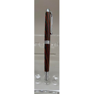 Élancé stylo chrome laminé rouge