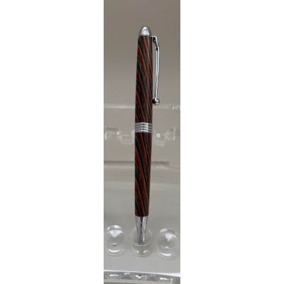 Élancé stylo chrome laminé rouge
