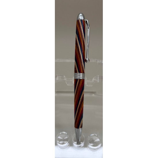 Élancé stylo chrome laminé beige