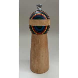 Poivrière base érable - tête colorée