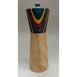 Poivrière base érable - tête colorée
