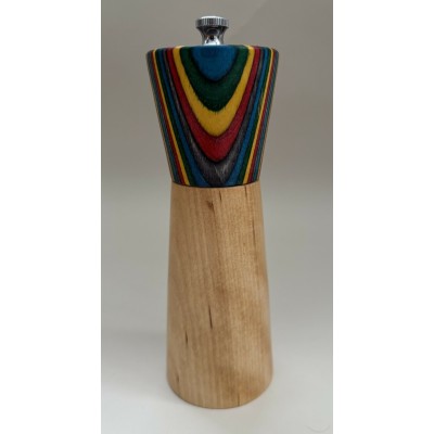 Poivrière base érable - tête colorée