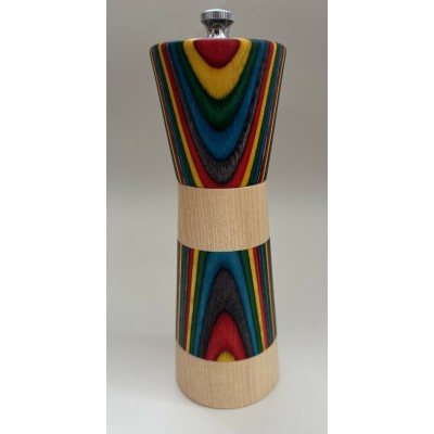 Poivrière base érable - tête colorée