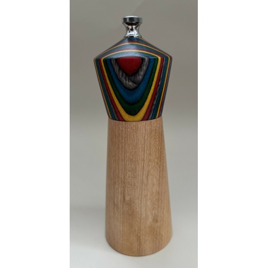 Salière base érable - tête colorée