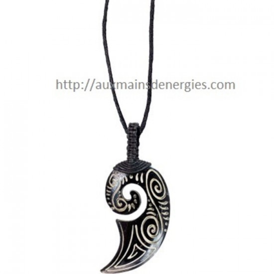 COLLIER OS SACRÉ - SPIRALE COQUILLAGE