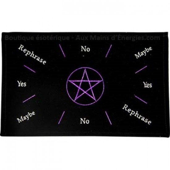 TAPIS PENDULE EN VELOURS - NOIR ET VIOLET