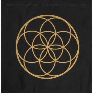 TAPIE EN COTON - PENTACLE VIE DE SEMENCES  COULEUR...