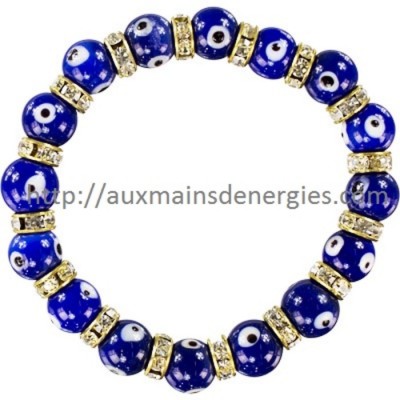 BRACELET OEIL DE PROTECTION EN PERLE DE VERRE...