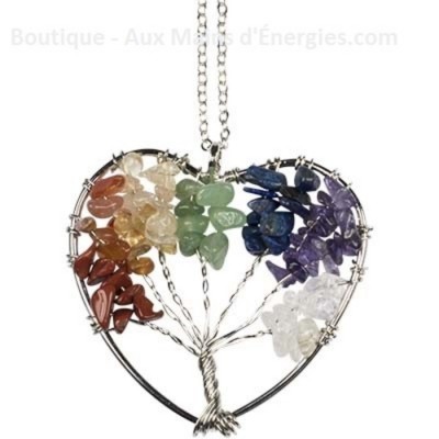 COLLIER ARBRE DE VIE AVEC CHAINE - PENDENTIF EN...