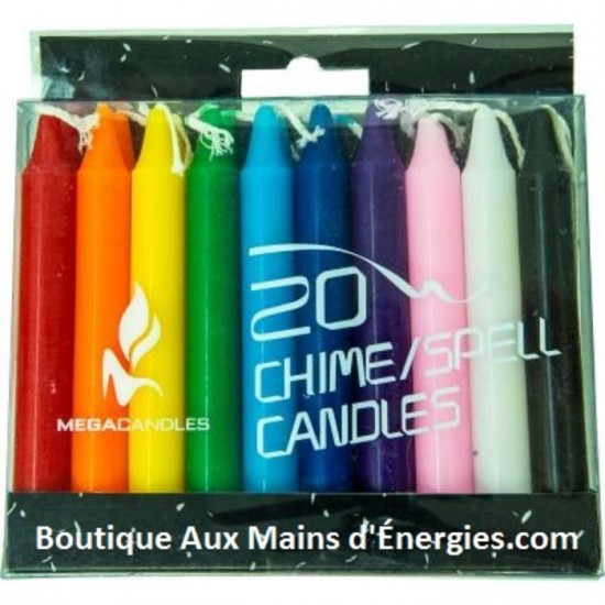 MINI CHANDELLES RITUEL – ASSORTIES (ENS. DE 20)